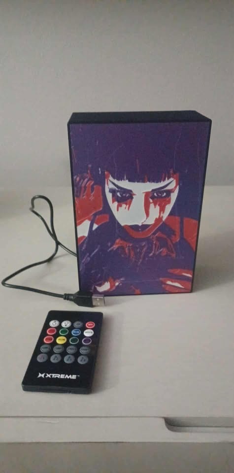 Gothic Girl LED light box – custom 3D printed – Lit Layer Creations
